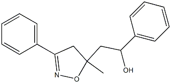 2-[(5-Methyl-3-phenyl-4,5-dihydroisoxazol)-5-yl]-1-phenylethanol 结构式