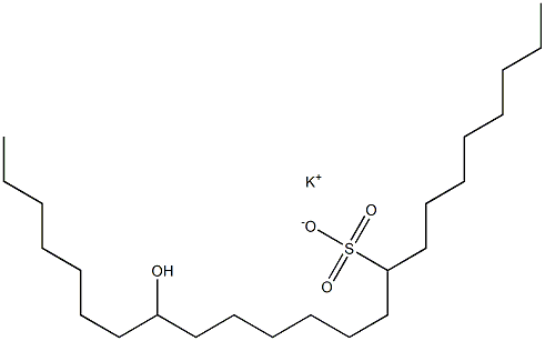 16-Hydroxytricosane-9-sulfonic acid potassium salt 结构式