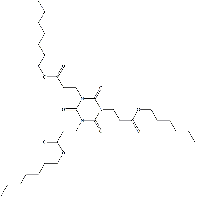 2,4,6-Trioxo-1,3,5-triazine-1,3,5(2H,4H,6H)-tripropionic acid triheptyl ester 结构式