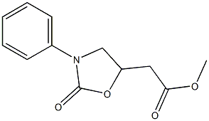 3-Phenyl-2-oxooxazolidine-5-acetic acid methyl ester 结构式