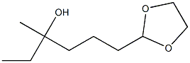 2-(4-Hydroxy-4-methylhexyl)-1,3-dioxolane 结构式