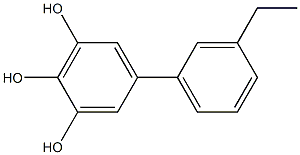 5-(3-Ethylphenyl)benzene-1,2,3-triol 结构式