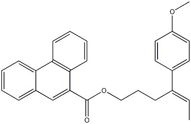 Phenanthrene-9-carboxylic acid [(E)-4-(4-methoxyphenyl)-4-hexenyl] ester 结构式