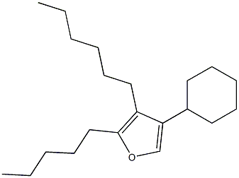 4-Cyclohexyl-3-hexyl-2-pentylfuran 结构式