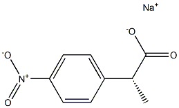 [R,(+)]-2-(p-Nitrophenyl)propionic acid sodium salt 结构式