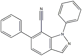 1,6-Diphenyl-1H-indazole-7-carbonitrile 结构式