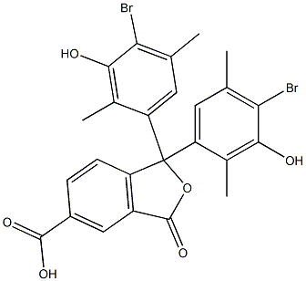 1,1-Bis(4-bromo-3-hydroxy-2,5-dimethylphenyl)-1,3-dihydro-3-oxoisobenzofuran-5-carboxylic acid 结构式