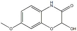 7-Methoxy-2-hydroxy-2H-1,4-benzooxazine-3(4H)-one 结构式