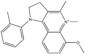 1-(2-Methylphenyl)-4,5-dimethyl-6-methoxy-2,3-dihydro-1H-pyrrolo[3,2-c]quinolin-5-ium 结构式