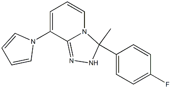 2,3-Dihydro-3-methyl-3-(4-fluorophenyl)-8-(1H-pyrrol-1-yl)-1,2,4-triazolo[4,3-a]pyridine 结构式