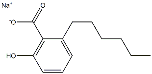 2-Hexyl-6-hydroxybenzoic acid sodium salt 结构式