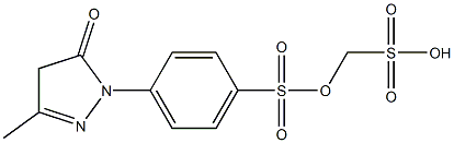 1-[4-[(2-Hydroxysulfonyloxyethyl)sulfonyl]phenyl]-3-methyl-2-pyrazolin-5-one 结构式