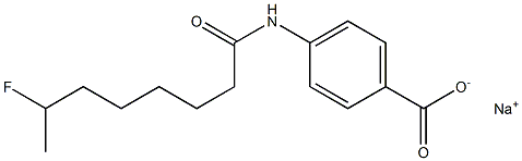 4-[(7-Fluorooctanoyl)amino]benzenecarboxylic acid sodium salt 结构式