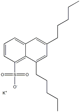 6,8-Dipentyl-1-naphthalenesulfonic acid potassium salt 结构式
