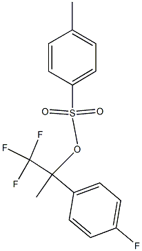 4-Methylbenzenesulfonic acid 1-(trifluoromethyl)-1-(4-fluorophenyl)ethyl ester 结构式