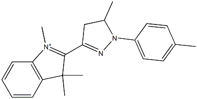 2-[[4,5-Dihydro-5-methyl-1-(4-methylphenyl)-1H-pyrazol]-3-yl]-1,3,3-trimethyl-3H-indolium 结构式