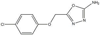 2-Amino-5-(p-chlorophenoxymethyl)-1,3,4-oxadiazole 结构式