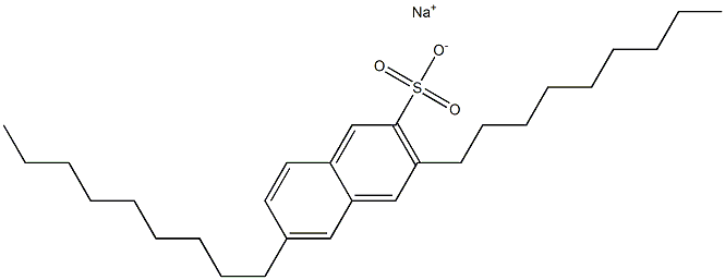 3,6-Dinonyl-2-naphthalenesulfonic acid sodium salt 结构式