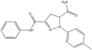 N-Phenyl-4,5-dihydro-1-(4-methylphenyl)-1H-pyrazole-3,5-dicarboxamide 结构式