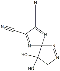 4,4-Dihydroxy-1,2,6,9-tetraazaspiro[4.4]nona-1,6,8-triene-7,8-dicarbonitrile 结构式