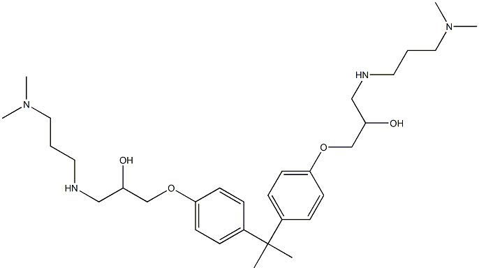 1,1'-[Isopropylidenebis(4,1-phenylene)bisoxy]bis[3-[(3-dimethylaminopropyl)amino]-2-propanol] 结构式