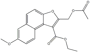 7-Methoxy-2-(acetoxymethyl)naphtho[2,1-b]furan-1-carboxylic acid ethyl ester 结构式