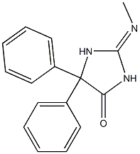 2-Methylimino-5,5-diphenylimidazolidin-4-one 结构式