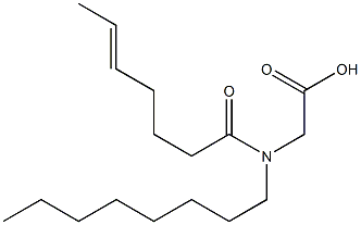 N-(5-Heptenoyl)-N-octylglycine 结构式