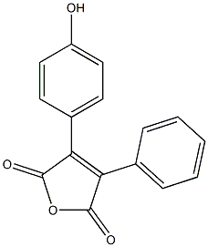 3-(4-Hydroxyphenyl)-4-phenylfuran-2,5-dione 结构式