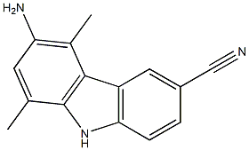 3-Amino-6-cyano-1,4-dimethyl-9H-carbazole 结构式