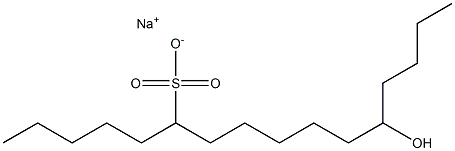 12-Hydroxyhexadecane-6-sulfonic acid sodium salt 结构式