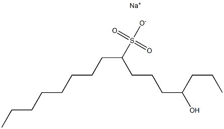 4-Hydroxyhexadecane-8-sulfonic acid sodium salt 结构式