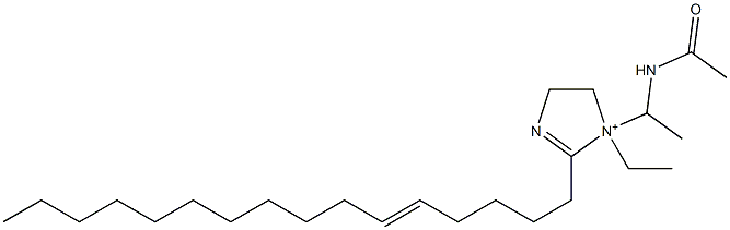 1-[1-(Acetylamino)ethyl]-1-ethyl-2-(5-hexadecenyl)-2-imidazoline-1-ium 结构式