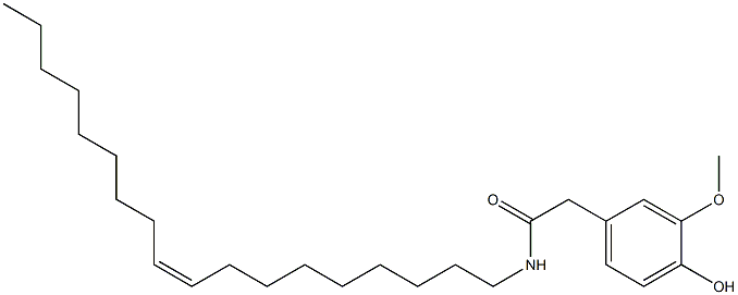 N-[(Z)-9-Octadecenyl]-4-hydroxy-3-methoxybenzeneacetamide 结构式