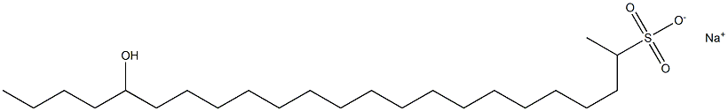 19-Hydroxytricosane-2-sulfonic acid sodium salt 结构式