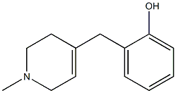 1,2,3,6-Tetrahydro-1-methyl-4-(2-hydroxybenzyl)pyridine 结构式