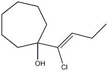 1-(1-Chloro-1-butenyl)cycloheptan-1-ol 结构式