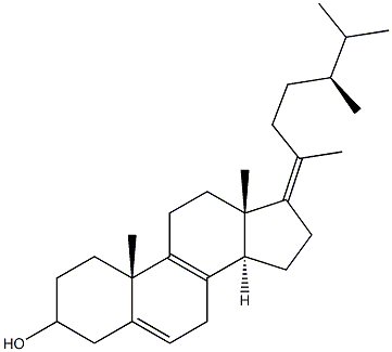 Ergosta-5,8,17(20)-trien-3-ol 结构式