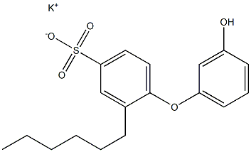 3'-Hydroxy-2-hexyl[oxybisbenzene]-4-sulfonic acid potassium salt 结构式