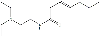 N-[2-(Diethylamino)ethyl]-3-heptenamide 结构式