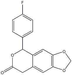 5-(4-Fluorophenyl)-5H-1,3-dioxolo[4,5-g][2]benzopyran-7(8H)-one 结构式