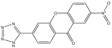 3-(1H-Tetrazol-5-yl)-7-nitro-9H-xanthen-9-one 结构式