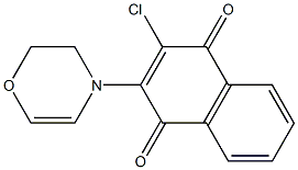 2-[[3,4-Dihydro-2H-1,4-oxazin]-4-yl]-3-chloro-1,4-naphthoquinone 结构式