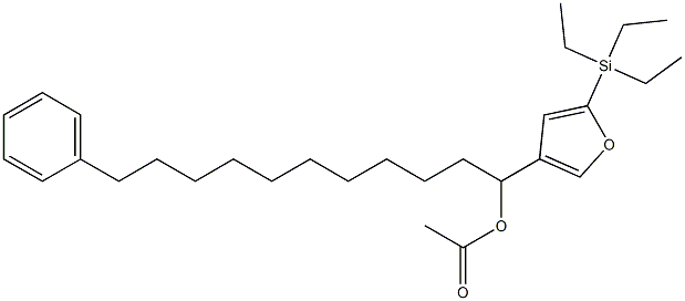 Acetic acid 1-[5-(triethylsilyl)-3-furyl]-11-phenylundecyl ester 结构式