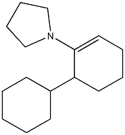 1-(6-Cyclohexyl-1-cyclohexenyl)pyrrolidine 结构式