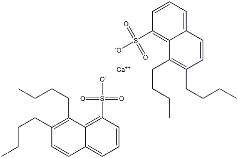 Bis(7,8-dibutyl-1-naphthalenesulfonic acid)calcium salt 结构式