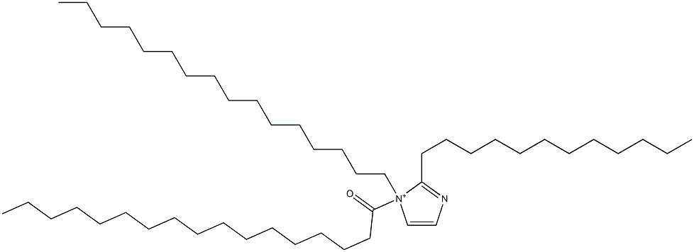 2-Dodecyl-1-hexadecyl-1-heptadecanoyl-1H-imidazol-1-ium 结构式