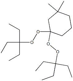 3,3-Dimethyl-1,1-bis(1,1-diethylpropylperoxy)cyclohexane 结构式