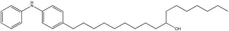 4-(10-Hydroxyheptadecyl)phenylphenylamine 结构式