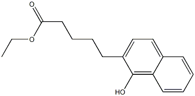 5-(1-Hydroxy-2-naphthalenyl)pentanoic acid ethyl ester 结构式